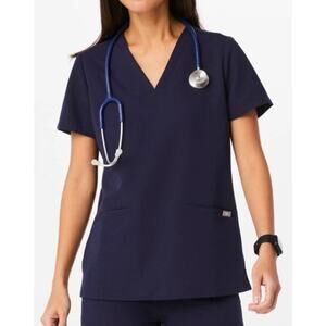Figs Scrub Top Casma 3 Picket Navy Blue Women’s S Style # FW1100